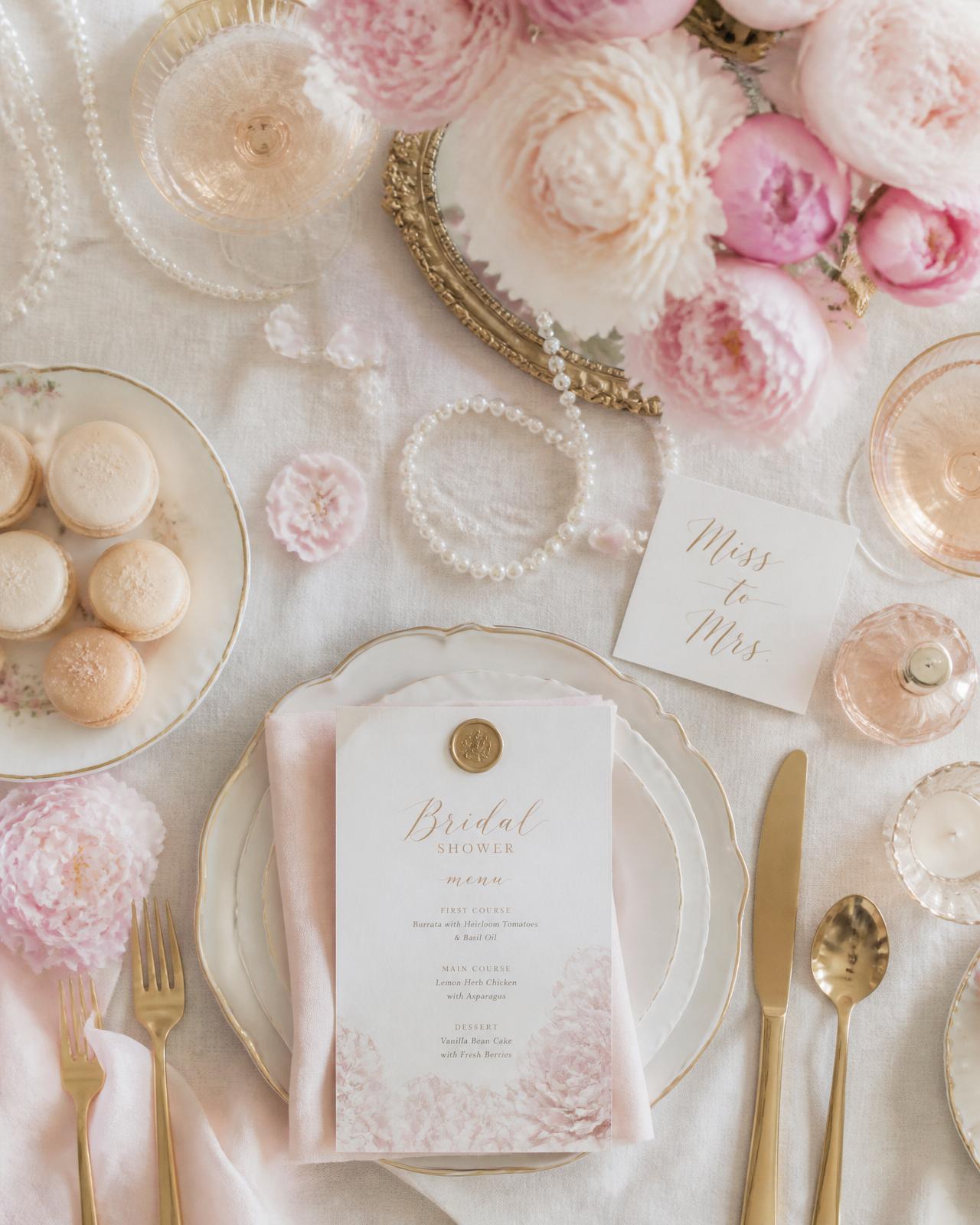 Champagne bloom bridal shower